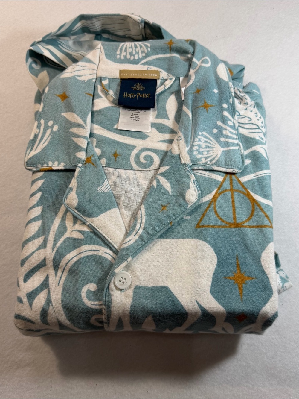 NWOT Pottery Barn Teen Harry Potter Pajama Set XS Wizarding World